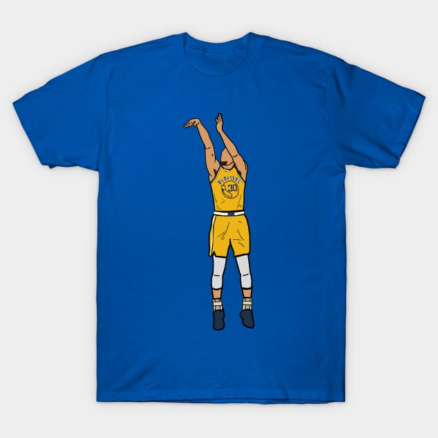 Steph Curry Jumpshot - NBA Golden State Warriors T-Shirt by xavierjfong